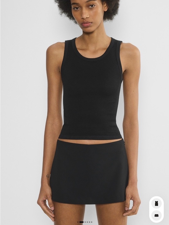 Sunday Best Tops - Sunday best ribbed Black Tank Top
